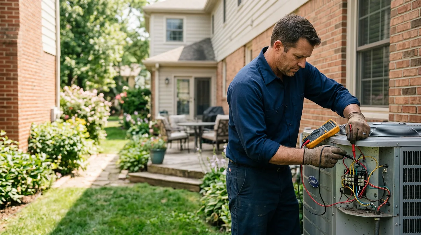 HVAC technician working near Grand Valley, PA